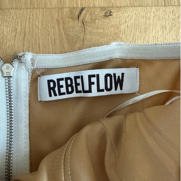 REBELFLOW Corset Top Strapless Size S White - Picture 2 of 4